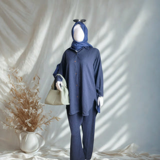 Jacquard Co-ord Set - Aura Navy