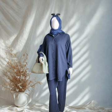 Jacquard Co-ord Set - Aura Navy