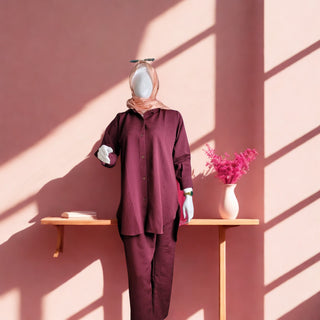 Jacquard Co-ord Set - Aura Ruby