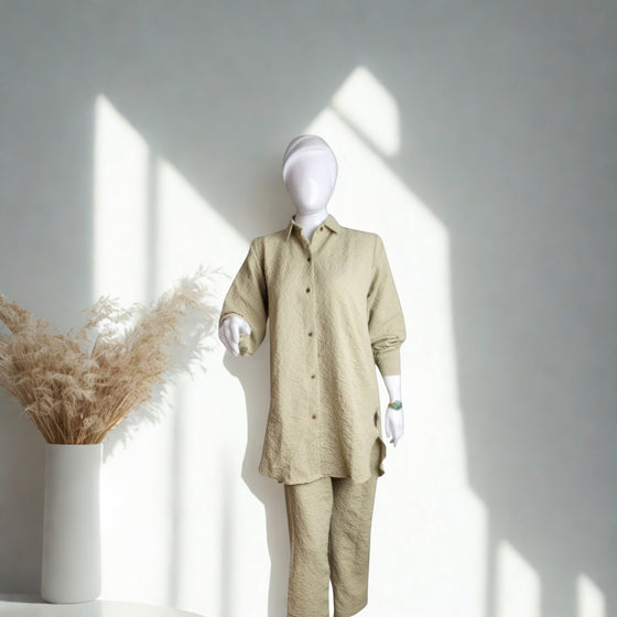 Jacquard Co-ord Set - Aura Sage