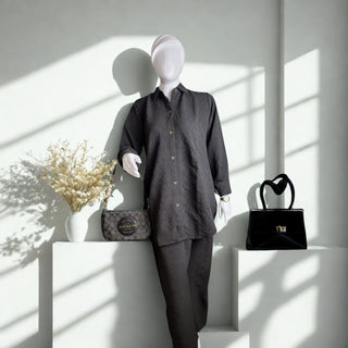 Jacquard Co-ord Set - Aura Noir