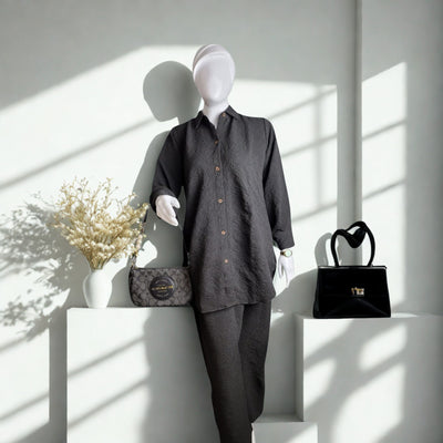 Jacquard Co-ord Set - Aura Noir