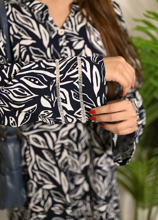 Midnight Blue Bloom Co-Ord Set