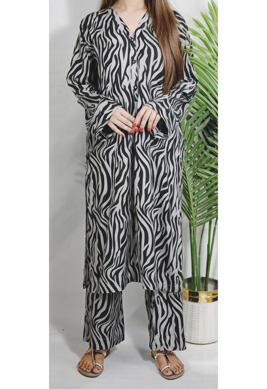 Zebra Noir Co-Ord Set